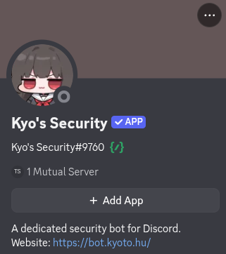 Kyo's Security Bot